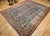 Antique Persian Heriz Serapi Rug, Hand-Knotted Wool, Allover Tree of Life Pattern, Blue & Brick-Red, 9x12 For Sale - Image 10 of 18