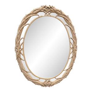Vintage Carolina “Palm Frond” Oval Wall Mirror
