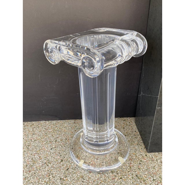 Late 20th Century Late 20th Century Pair of Classical Style Lucite Pedestals by FabianArt For Sale - Image 5 of 10