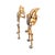 Mid-Century Modern 1960s Mid-Century Two-Tone Gold Diamond Leaf Drop Earrings, A Pair For Sale - Image 3 of 11