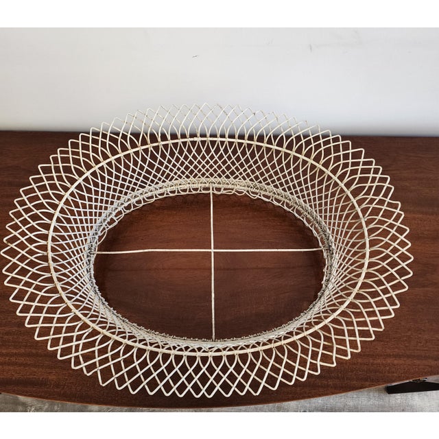 Metal Antique 19th C. French Oval Wire Garden Basket or Planter For Sale - Image 7 of 18