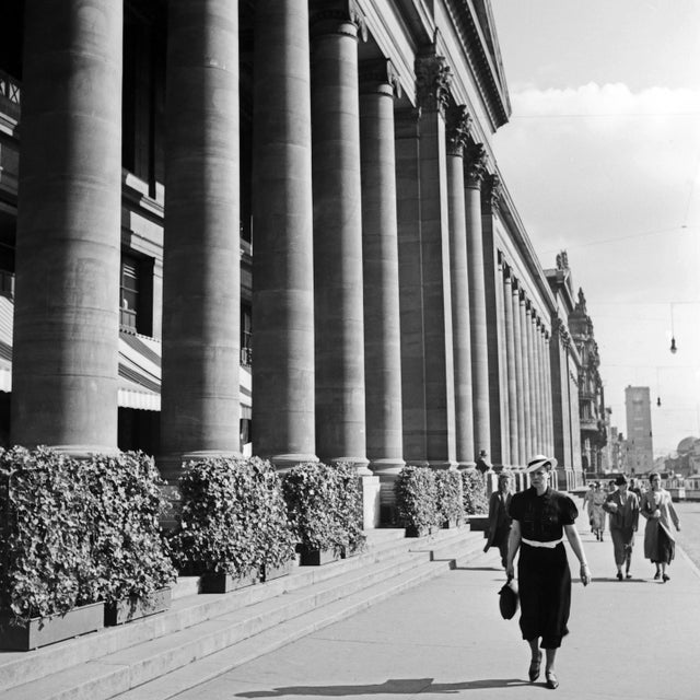 1930s Woman Coming Along the Koenigsbau Palace, Stuttgart Germany, 1935 For Sale - Image 5 of 5