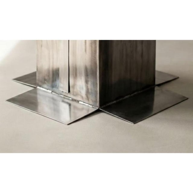Metal Shipping Box Coffee Table in Stainless Steel by Metalmorphosis Studio For Sale - Image 7 of 8