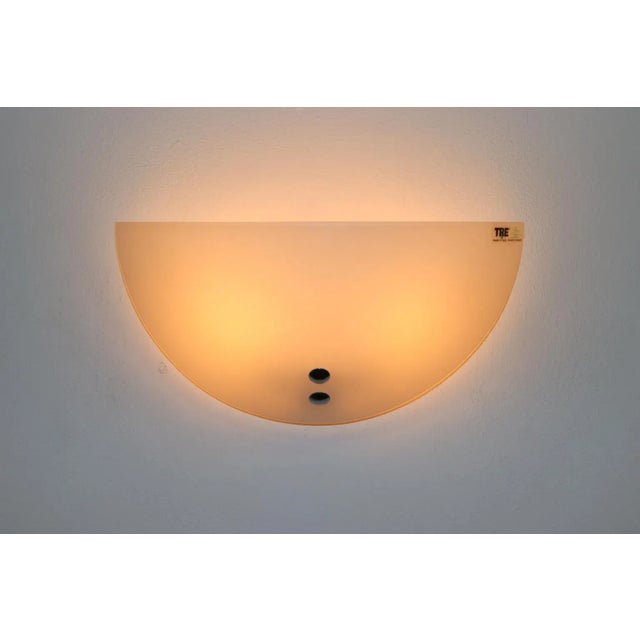 Wall Lamp Murano White Blown Glass, Sating Finish. Designed By Angelo Masion For Itre. Dimensions: Width 13 1/4" Depth 5"...