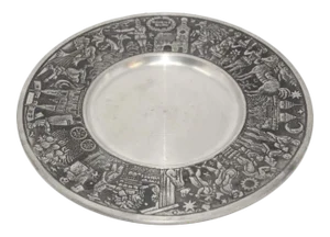 Hand Graved Metal Plate Regensburg Bauhaus Industrial Style