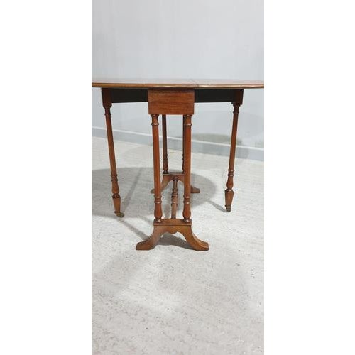 Wood Mahogany Inlaid Sutherland Table For Sale - Image 7 of 9