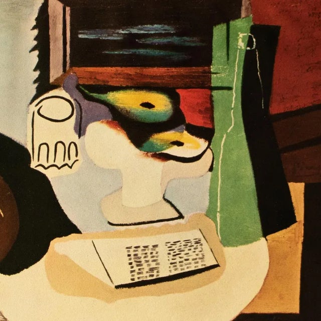 Pablo Picasso 1954 After Pablo Picasso "Fruit Bowl and Guitar", First Limited Edition Offset Lithograph For Sale - Image 4 of 13