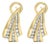 14K Yellow Gold 2-1/4 Cttw Baguette Diamond Modern Omega Huggy Earrings, Pair For Sale