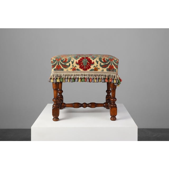 France / 20th century / (foot) stool / wood and fabric / Antique A delightful example of early 20th‑century French...
