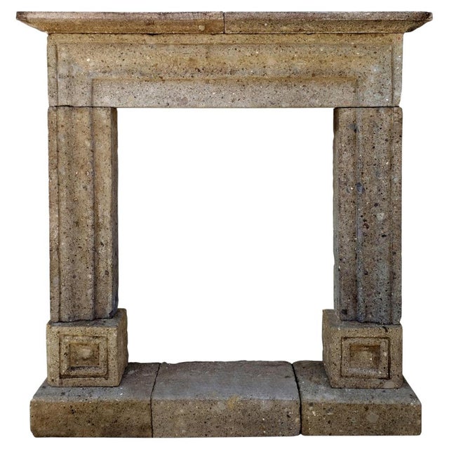 Stone Salvatore-Rosa Peperino Fireplace, Early 20th Century For Sale - Image 7 of 7