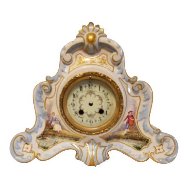 Antique Peabody Porcelain Hand Painted Clock Chairish