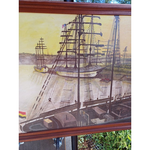 Henry Sola, Marine Scenes, 1970, Oil on Panel For Sale - Image 10 of 18