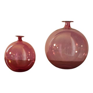 Blown Glass Vases by Parise Vetro, 1980s, Set of 2 For Sale