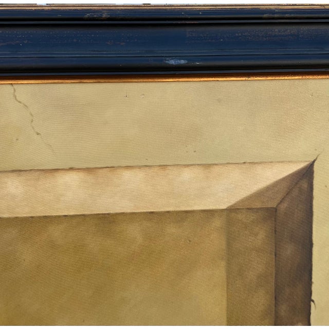 Rene Chavelle, Large Trompe L'oeil Oil Painting Rene Chavelle Belgian Photo Realist Peppers, c.1980's For Sale - Image 14 of 15