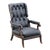 Black Leather Armchair England, 19th Century For Sale
