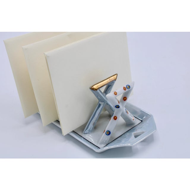 Vintage Art Deco Ceramic Toast Rack / Letter Holder For Sale - Image 10 of 10