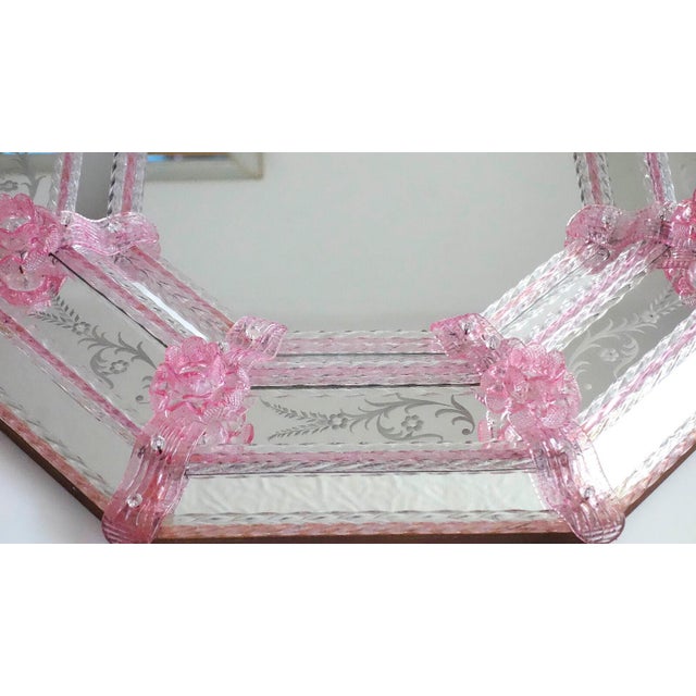Antique Murano Floral Mirror, 1930s For Sale - Image 6 of 10