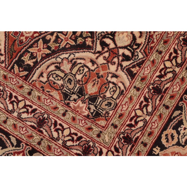 Renaissance Boho Chic Pak-Persian Black/Rust Wool Rug - 6'0'' X 9'4'' For Sale - Image 3 of 9