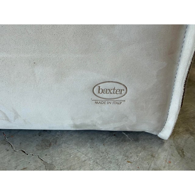 Italian Paola Navone for Baxter “Miami Soft” Modular Leather Sofa With Two Ottomans For Sale - Image 10 of 18