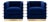 Blue Velvet Lounge Chairs from Justfurnituress, Set of 2 For Sale