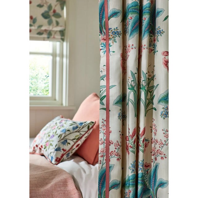 Traditional Sanderson Enys Garden Fabric in Rose/ Leaf For Sale - Image 3 of 4