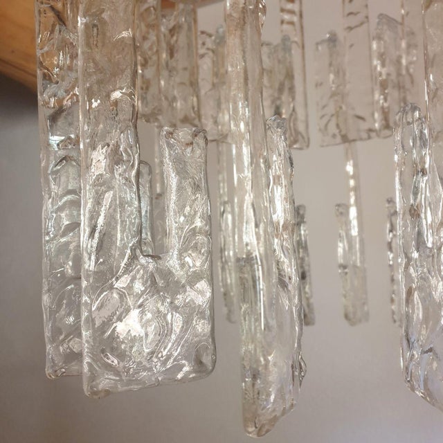 1970s Mid-Century Modern Brass-Murano Glass Chandelier For Sale - Image 11 of 11