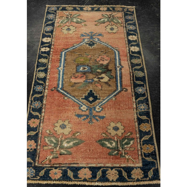 Turkish Mini Rug Oriental Hand Knotted Vintage Rug 1'6" x 2'8" #21241 Explore a curated collection of hallway runners,...