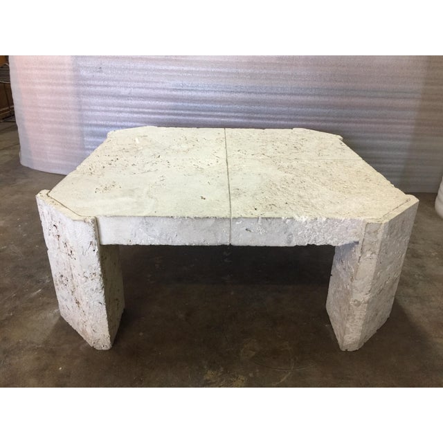 Superb Samuel Marx Style Natural Coquina Coral Stone Coffee Table For Sale - Image 11 of 18