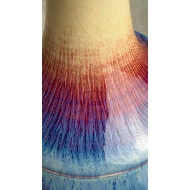 Large 13.5" Vintage Chinese Flambé Studio Pottery Vase - Xuantong Mark For Sale In Dallas - Image 6 of 11