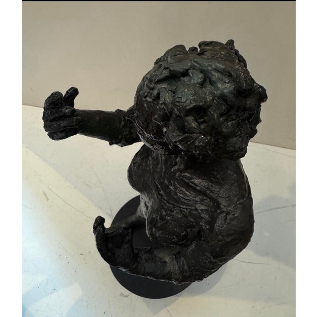 Black Vintage Woman Sculpture For Sale - Image 8 of 12