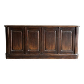 Reclaimed Wood Bennett European Style Cabinet With 4 Doors and Locking Key 83" For Sale