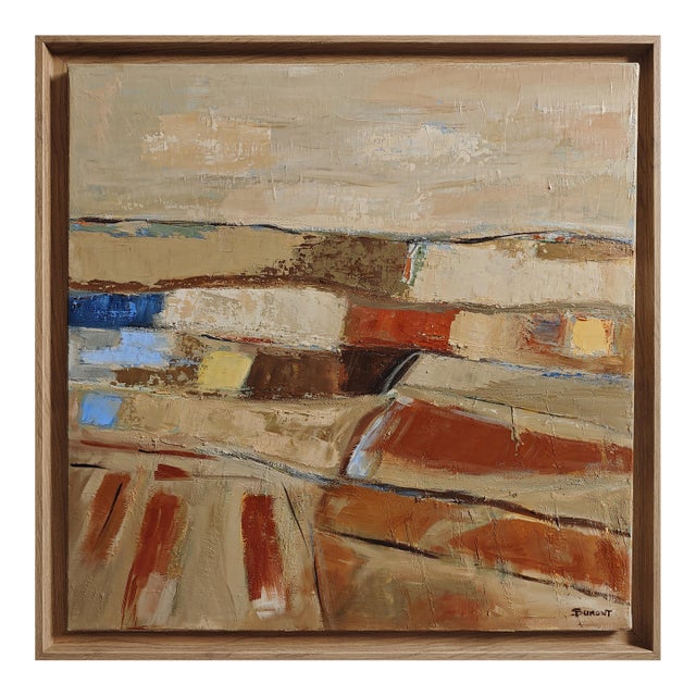 Terres D'eclaircie, Abstract Landscape, Contemporary, Framed by Sophie Dumont For Sale