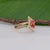 Pink 1.5Ct Padparadscha Sapphire Ring With Natural Diamond Accents: Solid 14k Gold, Size 6.75 For Sale - Image 8 of 10