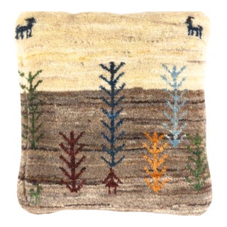 Pasargad DC Fine Hand Knotted Persian Gabbeh Pillow For Sale