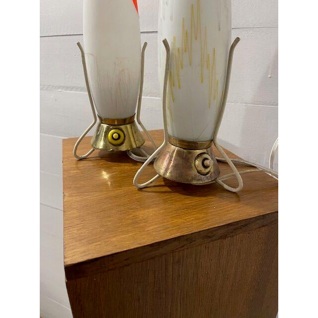 Vintage Rocket Desk Lamps by Leos Nikos for Zekov, Set of 2 For Sale - Image 4 of 5