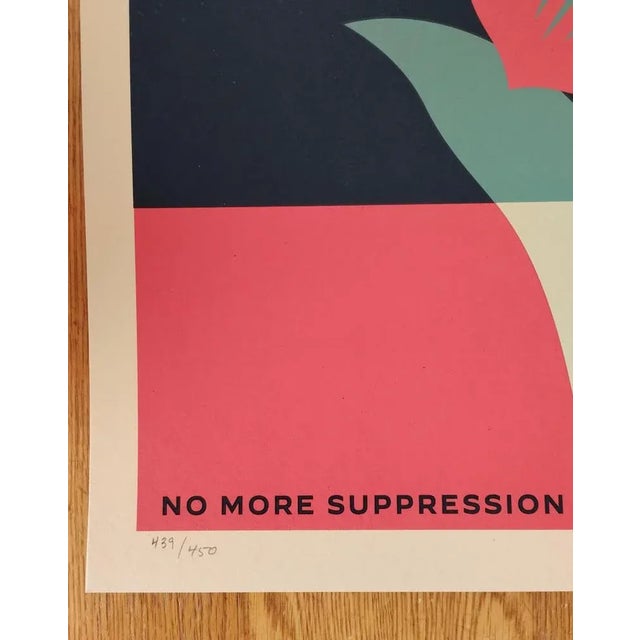 Modern Shepard Fairey (Obey), Defend Democracy, Signed Screenprint For Sale - Image 3 of 8