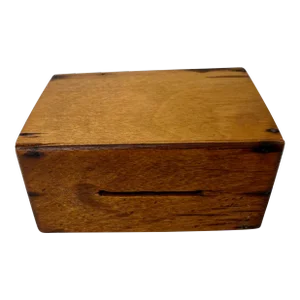 Antique Wooden Bank /Money Box From England