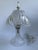 Metal Vintage Yugoslavian 24% Lead Crystal Floral Boudoir Table Lamp For Sale - Image 7 of 12