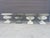 Set of Four Vintage Gadrooned Cast Stone Garden Urns With Plinth Bases For Sale - Image 4 of 10
