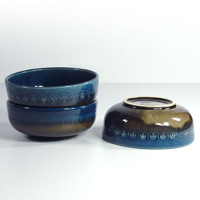 Ceramic Brotzeit Ceramic Bowls by Bjorn Wiinblad for Rosenthal, 1970s, Set of 3 For Sale - Image 7 of 11