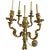 Rococo Pair 19th Century French Rococo Revival Gilt Bronze Five-Light Wall Sconces For Sale - Image 3 of 11