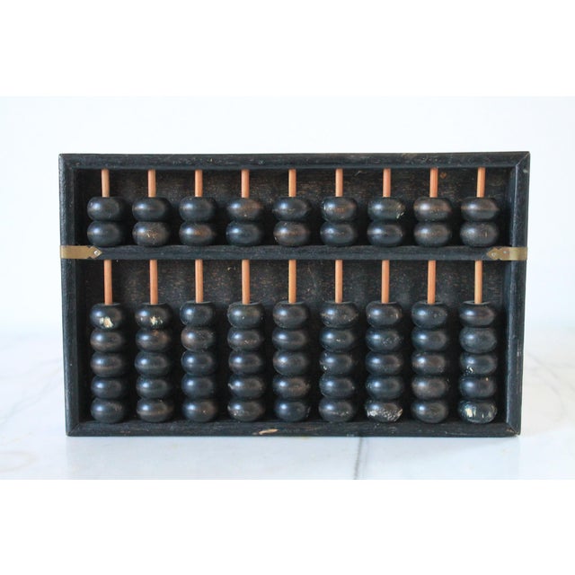Vintage Black Japanese Abacus Wood Counter For Sale - Image 4 of 10