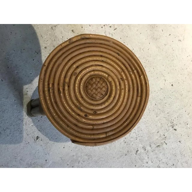 Rattan Stool, 1950s For Sale - Image 4 of 7