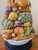Orange Large Mid 20th Century Italian Porcelain Fruit Topiary Table Lamp For Sale - Image 8 of 12