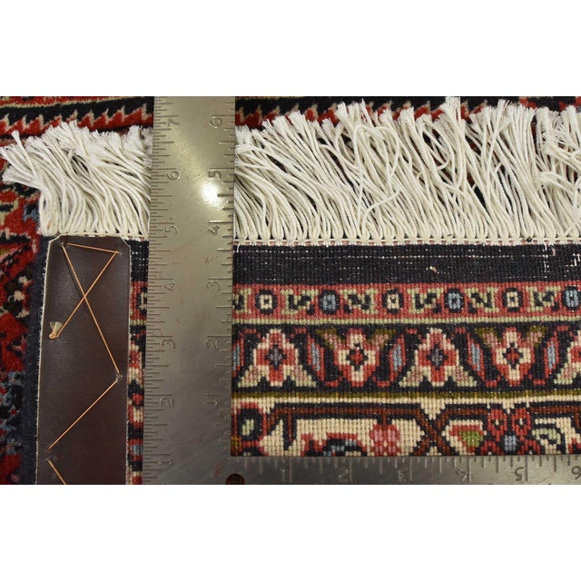 Fine Bidjar Rug 4’8” X 6’10” Red Wool Traditional Hand-Knotted Oriental Carpet For Sale - Image 13 of 13