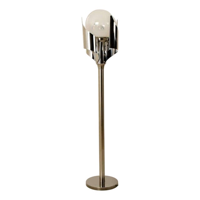 Floor Lamp in Chrome and Blown Glass from Reggiani, 1970 For Sale