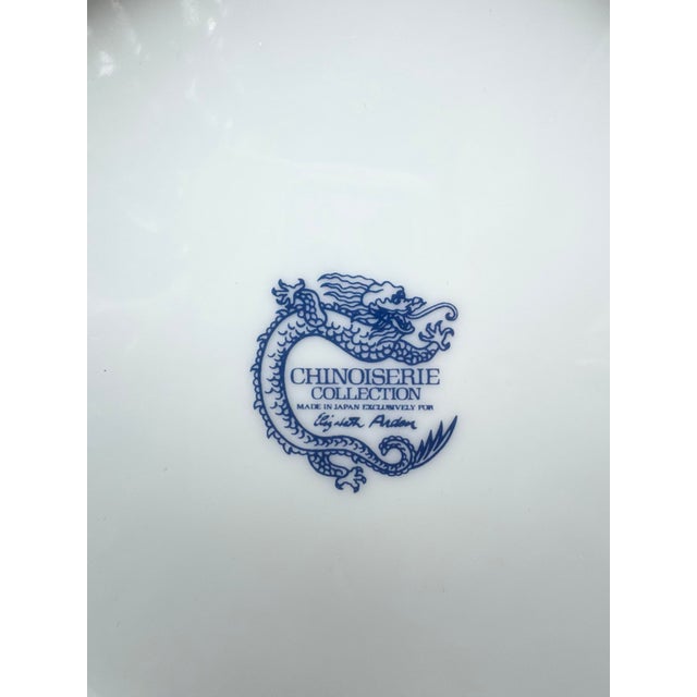 White 1980s Chinoiserie Porcelain Dragon Tray - 11” For Sale - Image 8 of 8
