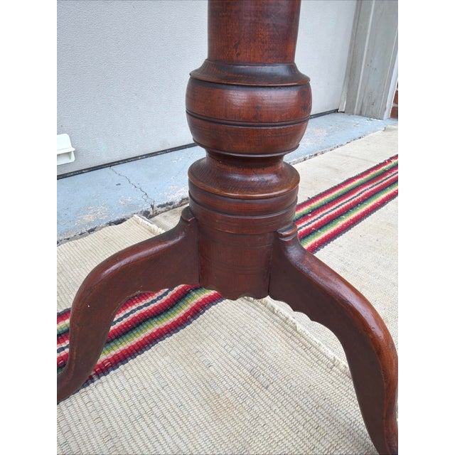 A Very Fine Chester County, Pa Cherry Federal Snake Leg Candle Stand, Circa 1790-1810 For Sale - Image 9 of 18