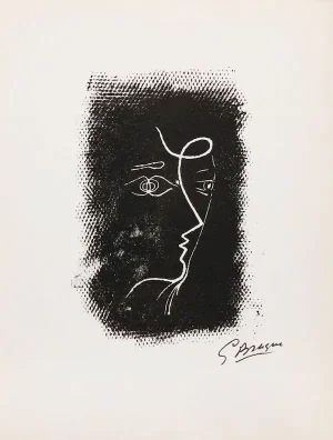 Georges Braque Lithograph "Profil De Femme"