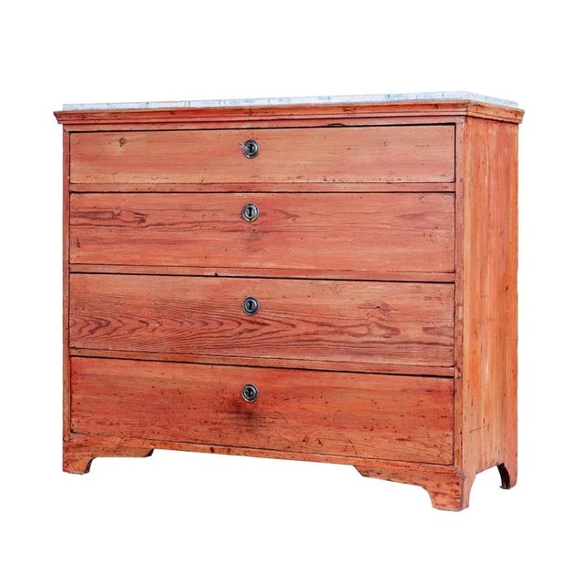 Early 19th Century Swedish Painted Pine Chest of Drawers For Sale - Image 10 of 12